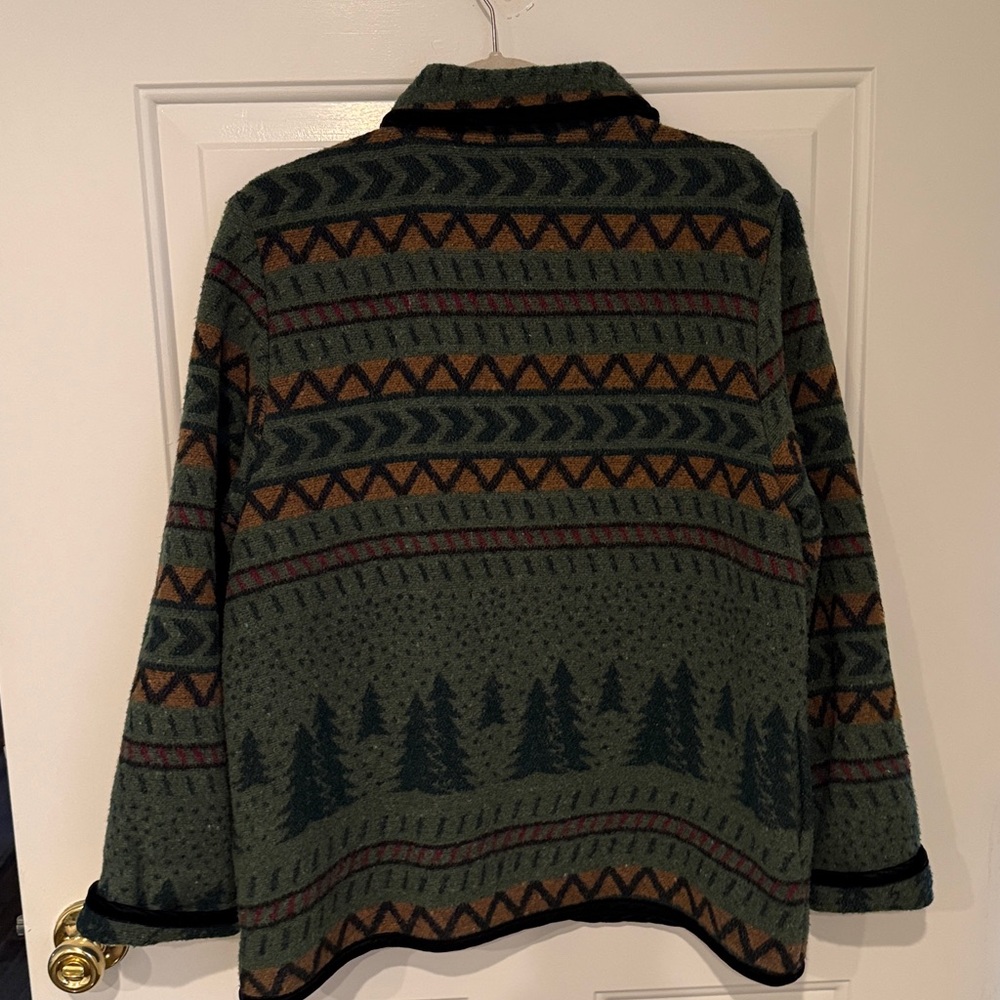 Coldwater Creek Vintage Aztec Cabin Blanket Jacket - Size Large - Picture 6 of 11